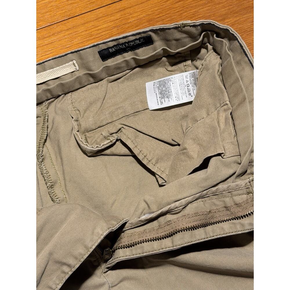 Banana Republic Lived-In Chino Skinny Fit Pants Men’s Size 32x32 Khaki Brown - Picture 5 of 12